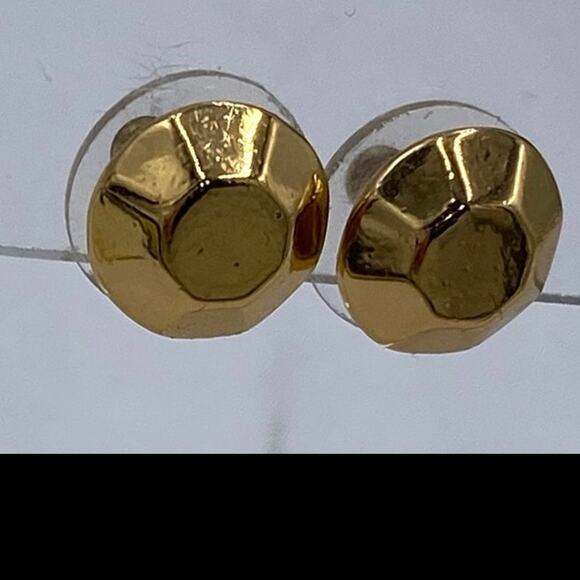 Kate Spade Gold Plated Octagon Stud Earrings 10mm - Picture 3 of 8
